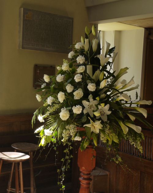 Flowers at the reopening of East Church, Cromarty